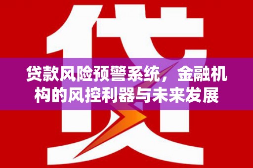 江苏贷款风险预警系统，金融机构的风控利器与未来发展