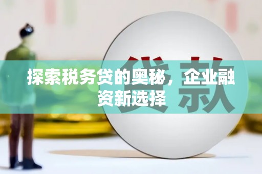 江苏探索税务贷的奥秘，企业融资新选择