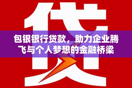 江苏包银银行贷款，助力企业腾飞与个人梦想的金融桥梁
