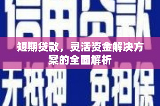 江苏短期贷款，灵活资金解决方案的全面解析