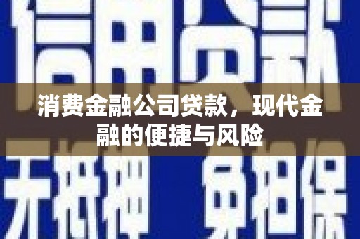 江苏消费金融公司贷款，现代金融的便捷与风险