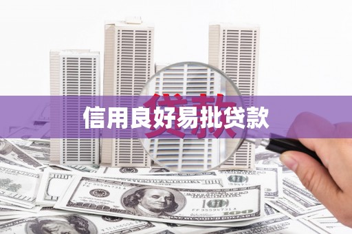 江苏信用良好易批贷款